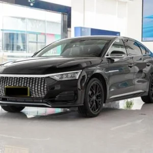 2025 byd e9 60.5kwh fwd vista exterior frontal tres cuartos en color de exportación